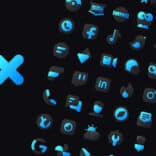 Blue Icon Pack : LuXBlue v4.1 APK (Full Version)