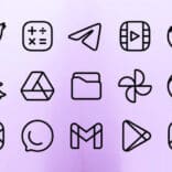 Caelus Black: linear icon pack v5.0.2 APK (Full Version)