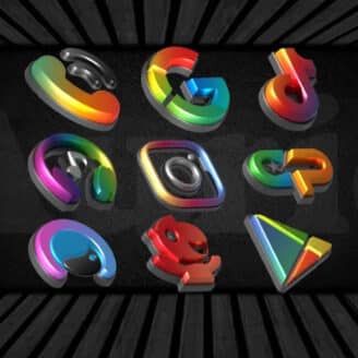 Auric Dark 3D Icon Pack v2.2.8 APK (Full Version)