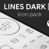 Lines Dark Pro – Icon Pack v3.6.7 APK (Full Version)